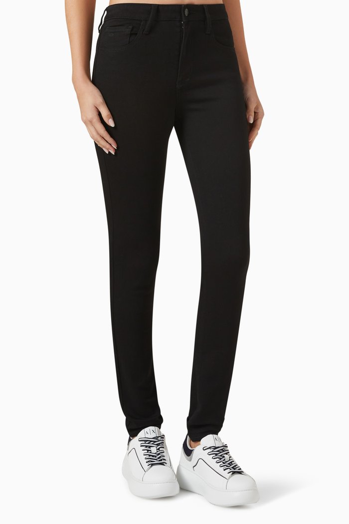 Super Skinny Jeans in Cotton-denim, Black