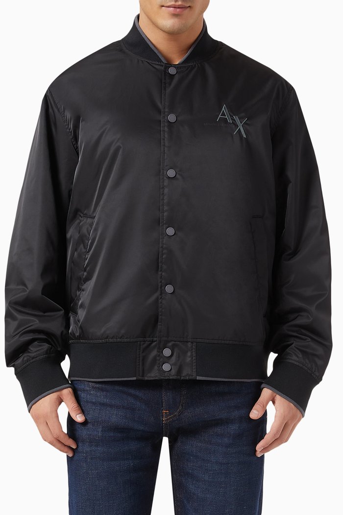 

Digital Desert AX Logo Blouson Jacket, Black