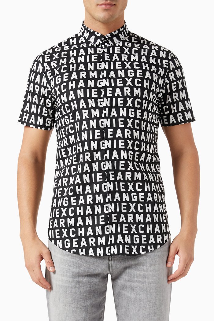 

Slim-fit Shirt in Cotton, Black