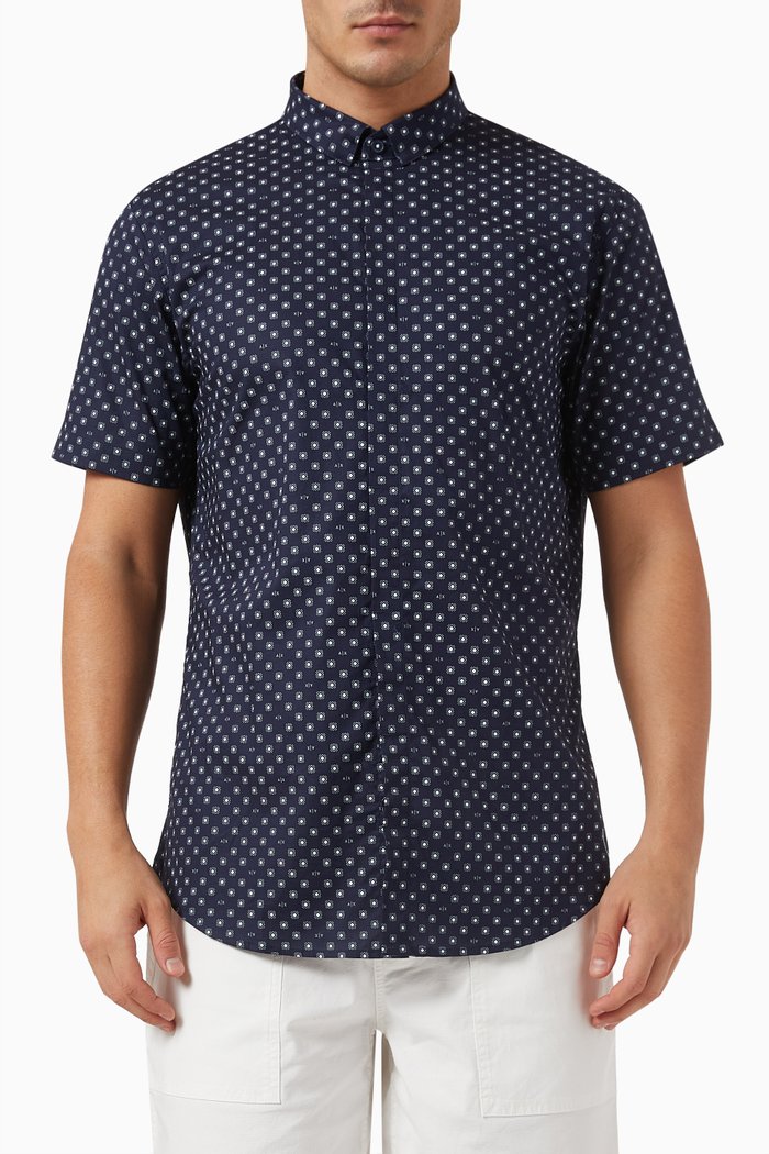 

Slim-fit Shirt in Cotton, Blue