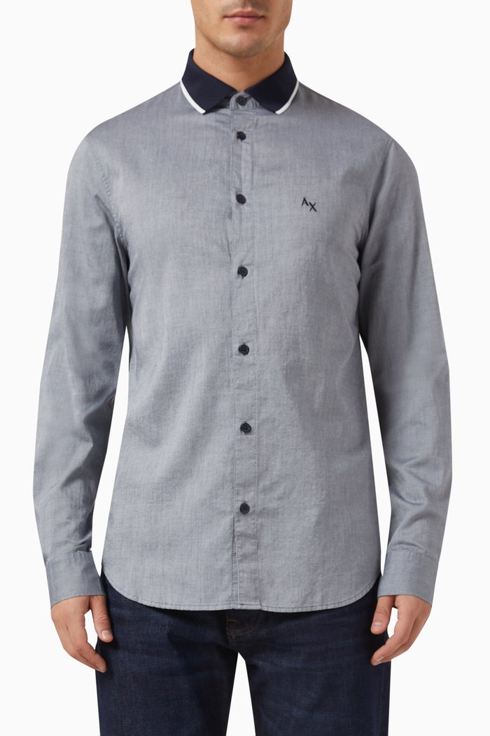 

Digital Desert AX Logo Shirt in Cotton, Blue