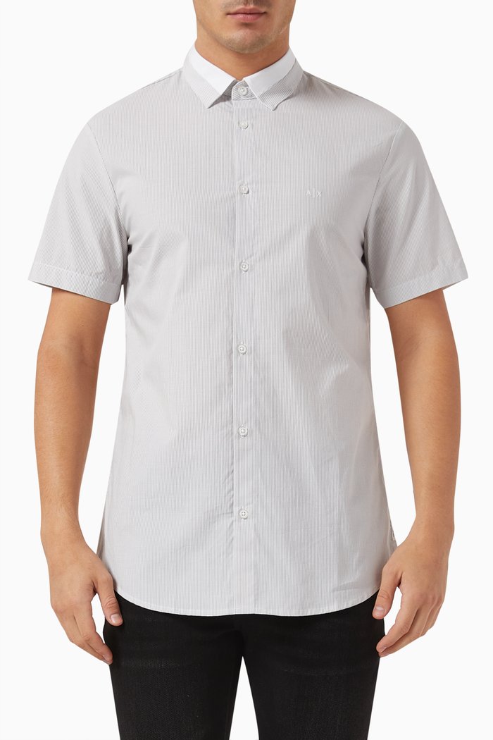 

Digital Desert Logo-embroidered Shirt, White