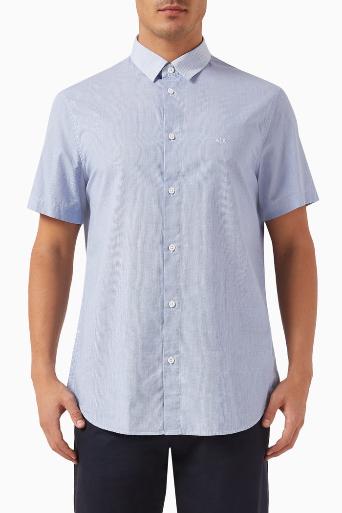 

Digital Desert Short-sleeve Shirt in Cotton, Blue