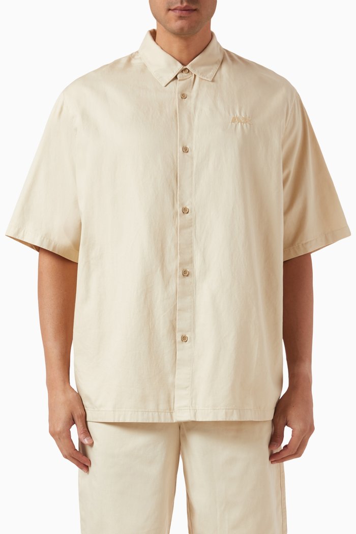 

Digital Desert Boxy Shirt in Cotton-blend, Neutral