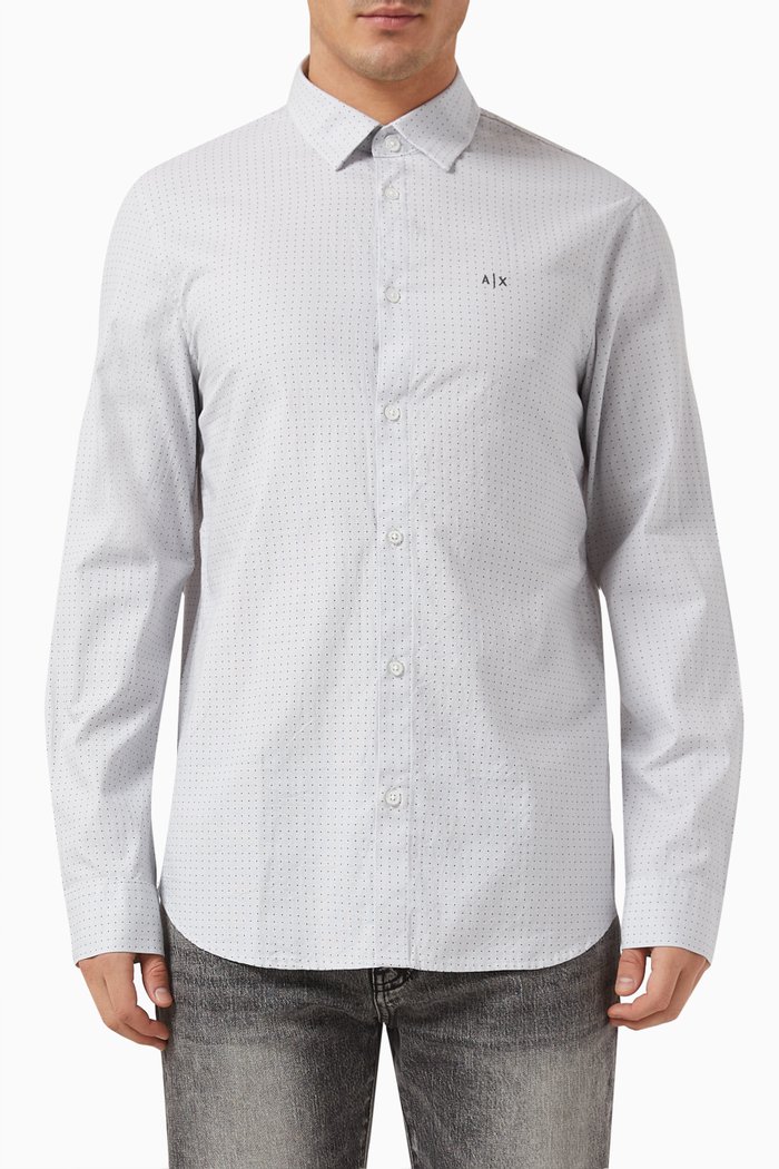 

Long-sleeve Shirt in Cotton, White