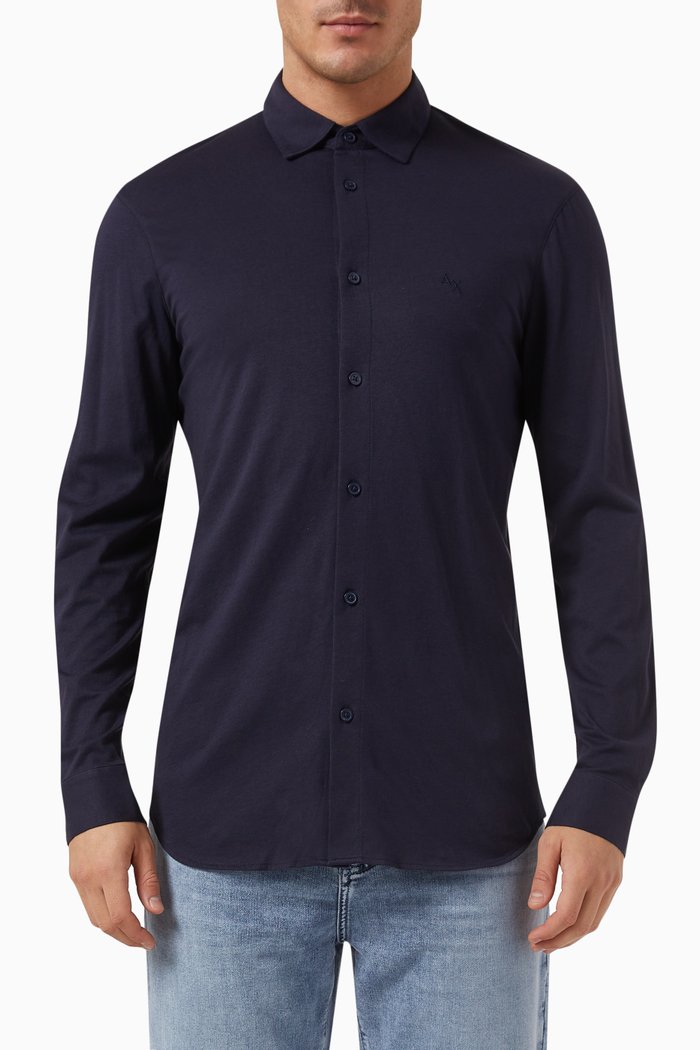 

Digital Desert AX Logo Shirt in Cotton, Blue