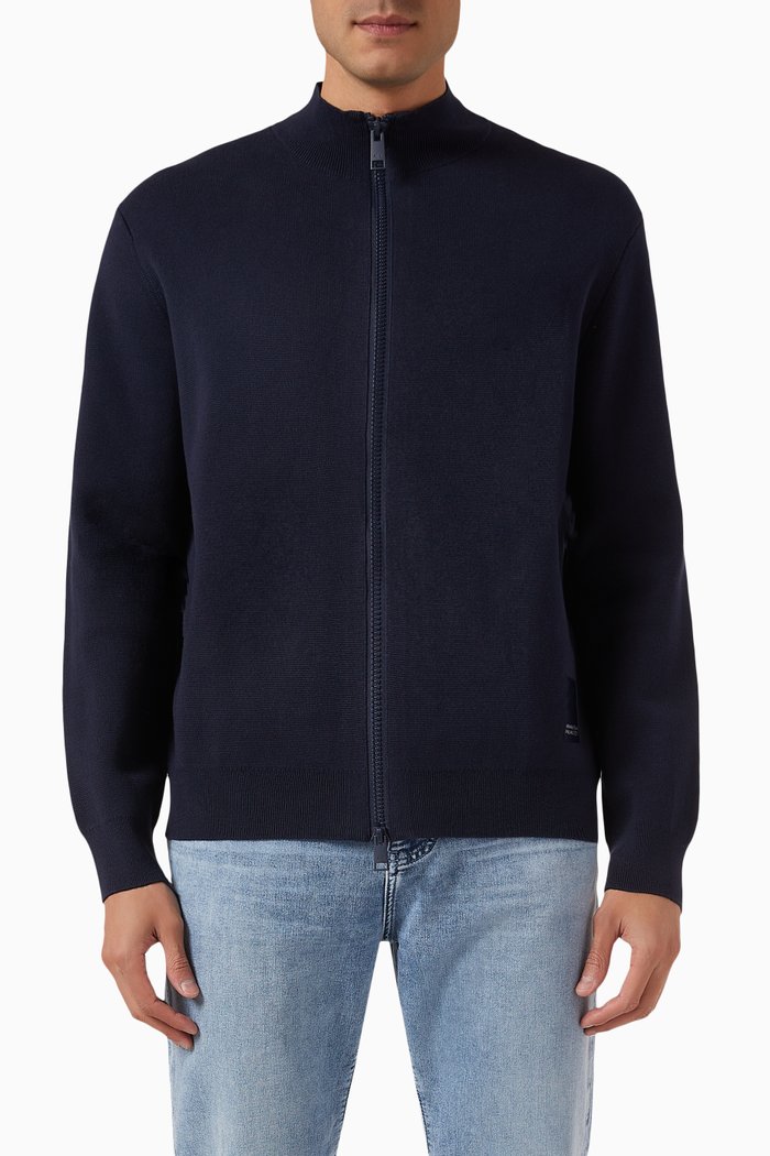 

Milano Edition AX Logo Cardigan in Cotton, Blue