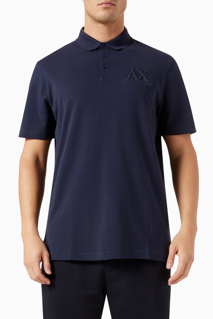 

Logo Polo Shirt in Cotton, Blue