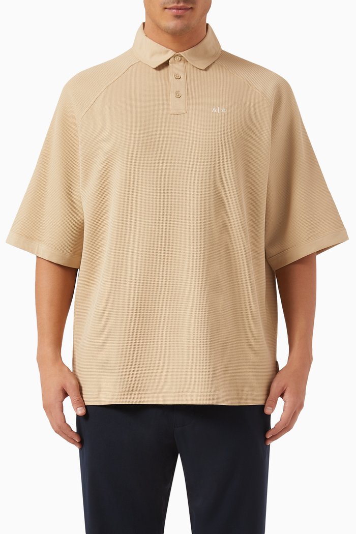 

Digital Desert Logo Polo Shirt in Cotton-blend, Neutral