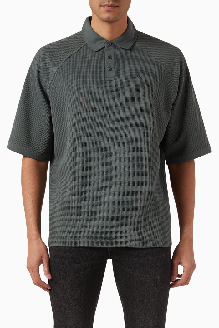 

Digital Desert Logo Polo Shirt in Cotton-blend, Grey