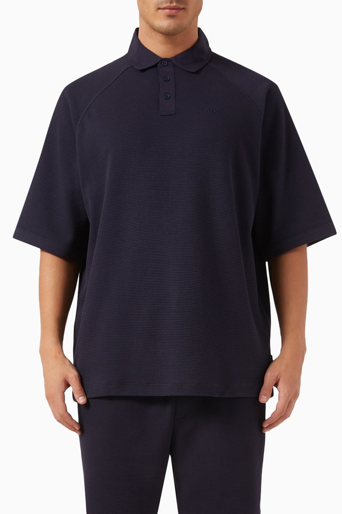 

Digital Desert Logo Polo Shirt in Cotton-blend, Blue