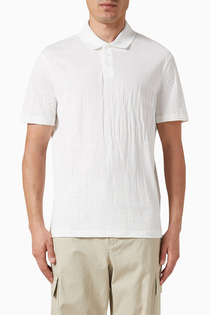 

Digital Desert Polo Shirt in Cotton, White