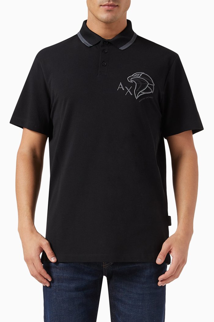 

Digital Desert AX Eagle Polo Shirt, Black