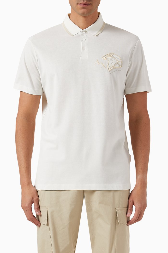 

Digital Desert AX Eagle Polo Shirt, White