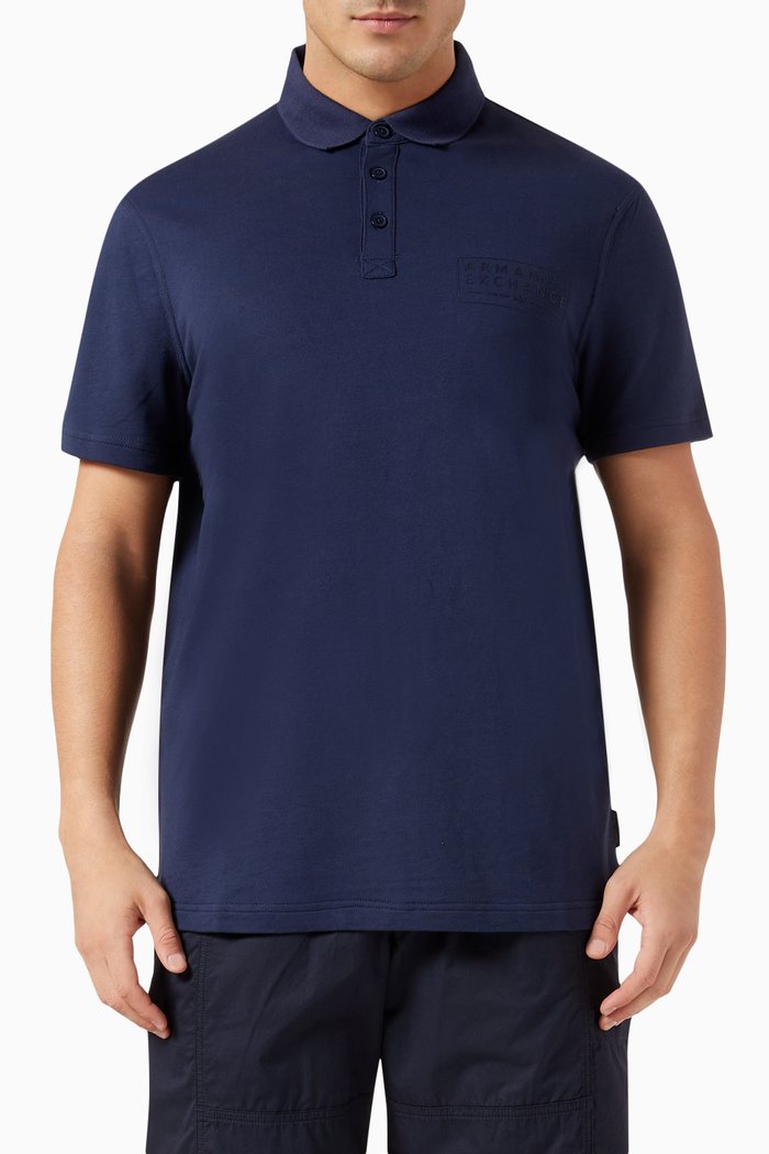 

Meta Nature AX Logo Polo Shirt, Blue