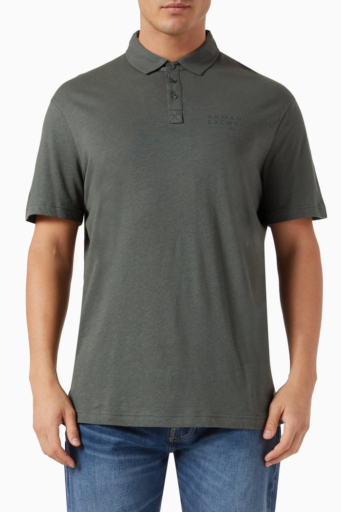 

Meta Nature Polo Shirt in Cotton, Grey
