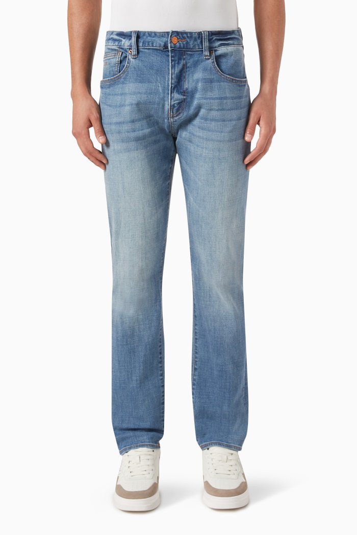 

Slim Fit J13 Jeans in Cotton-blend Denim, Blue