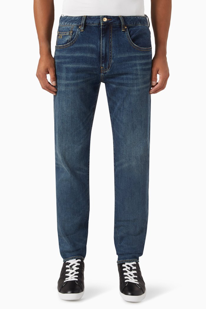 

Slim Fit J13 Jeans in Cotton-blend Denim, Blue