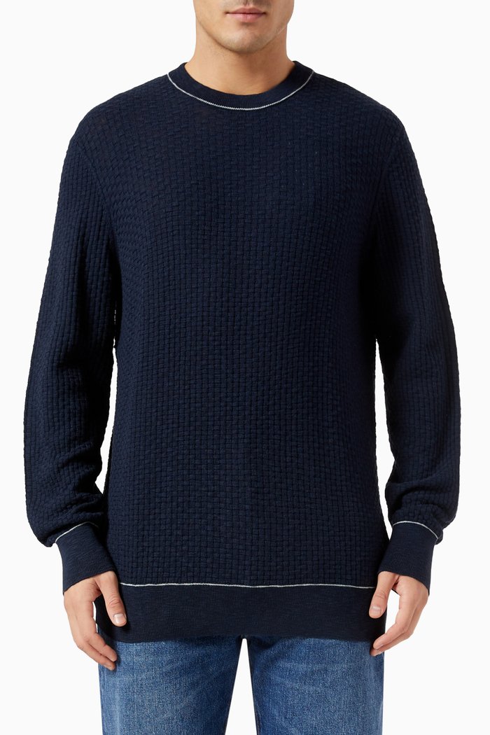 

Meta Nature Pullover in Cotton, Blue
