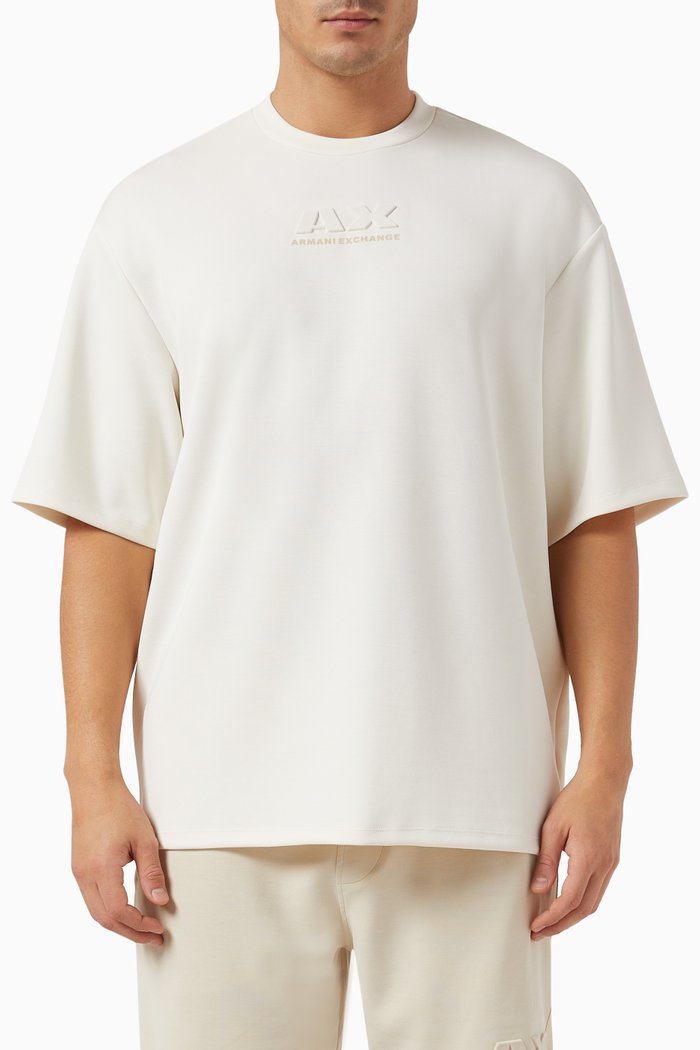 

Digital Desert AX Logo T-shirt in Modal-blend, White