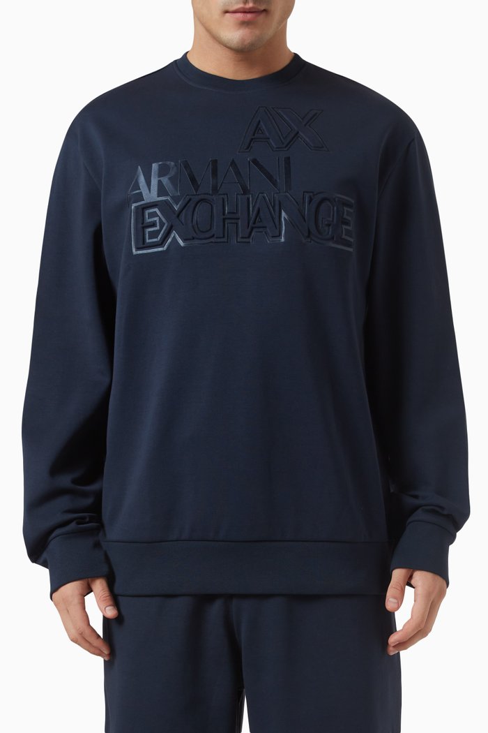 

Meta Nature AX Logo Sweatshirt in Cotton-blend, Blue