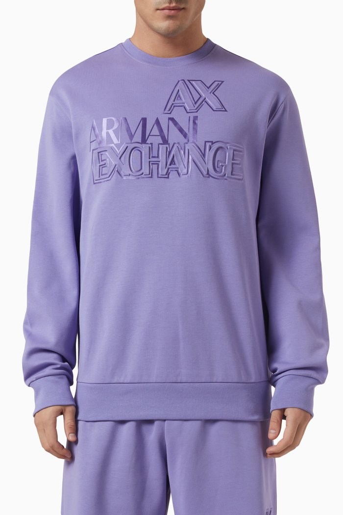 

Meta Nature AX Logo Sweatshirt in Cotton-blend, Purple
