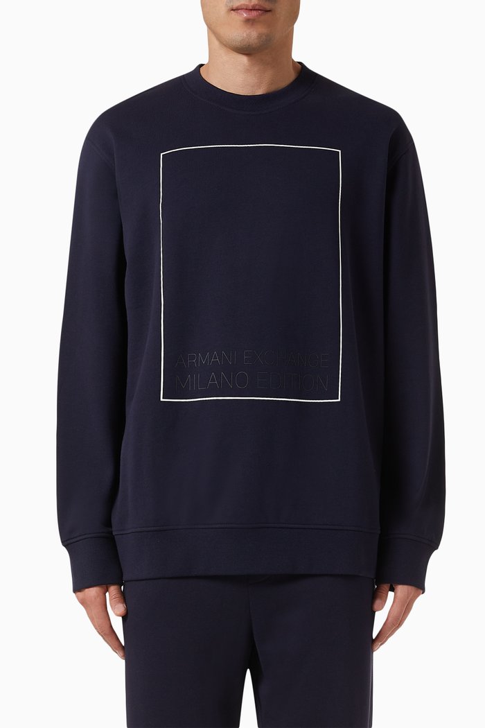 

Milano Edition AX Logo Sweatshirt in Cotton, Blue