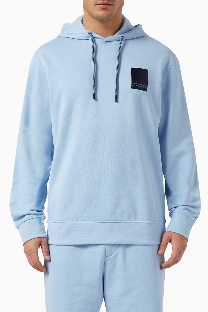 

Milano Edition AX Logo Hoodie in Cotton-terry, Blue