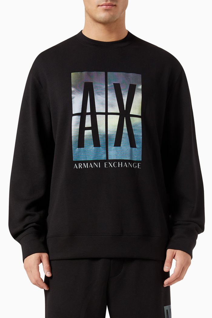 

Meta Nature Logo Sweatshirt in Modal-blend, Black