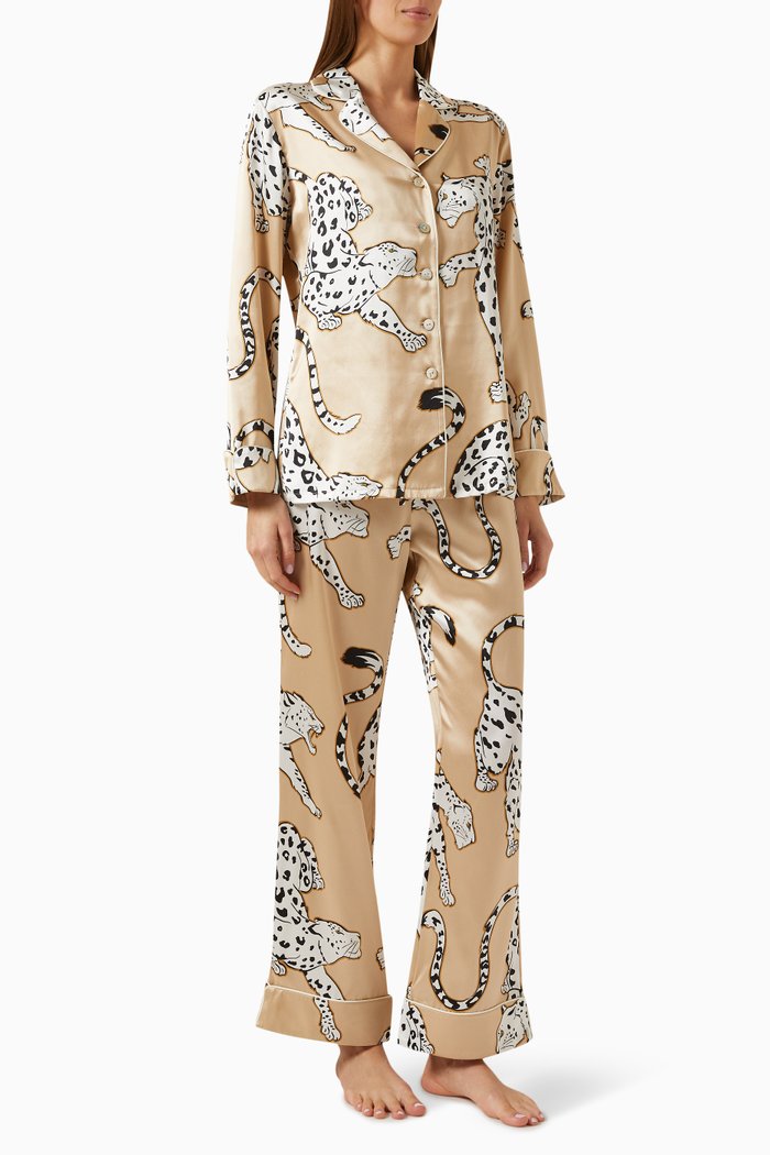 

Lila Muir Pyjama Set in Silk, Neutral