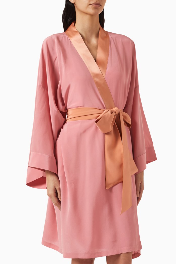 

Mimi Robe in Silk Crêpe de Chine, Pink