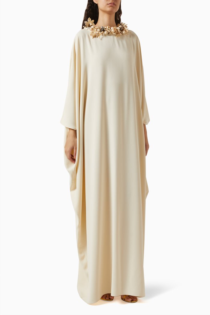 

Cookie Detachable Necklace Maxi Dress, Neutral