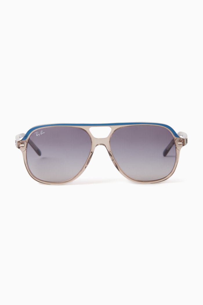 

Bill Square Sunglasses in Acetate, Blue