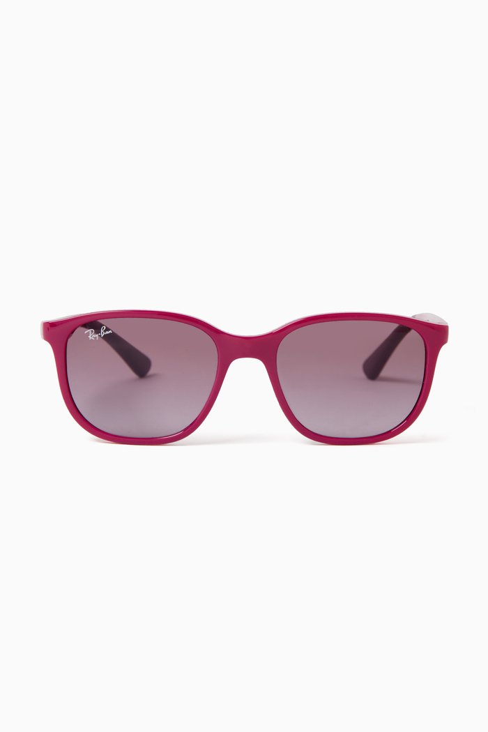 

Kids Injected Square Sunglasses, Black