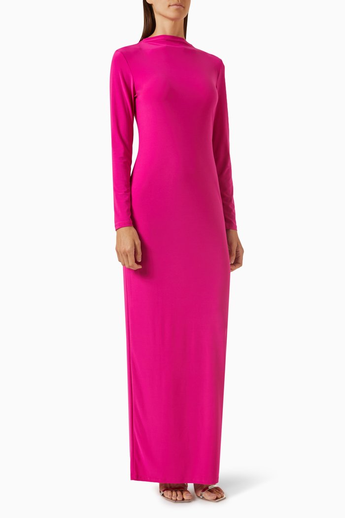 

Eva Maxi Dress in Lycra, Pink