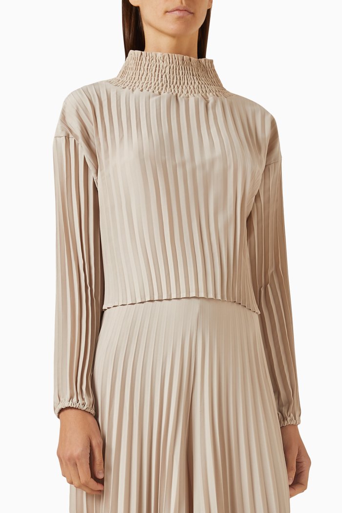

Rei Pleated Crop Top, Neutral