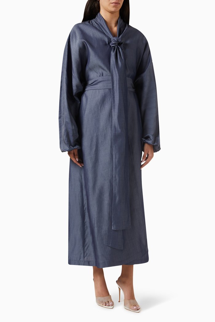 

Arata Robe Dress in Cotton, Blue