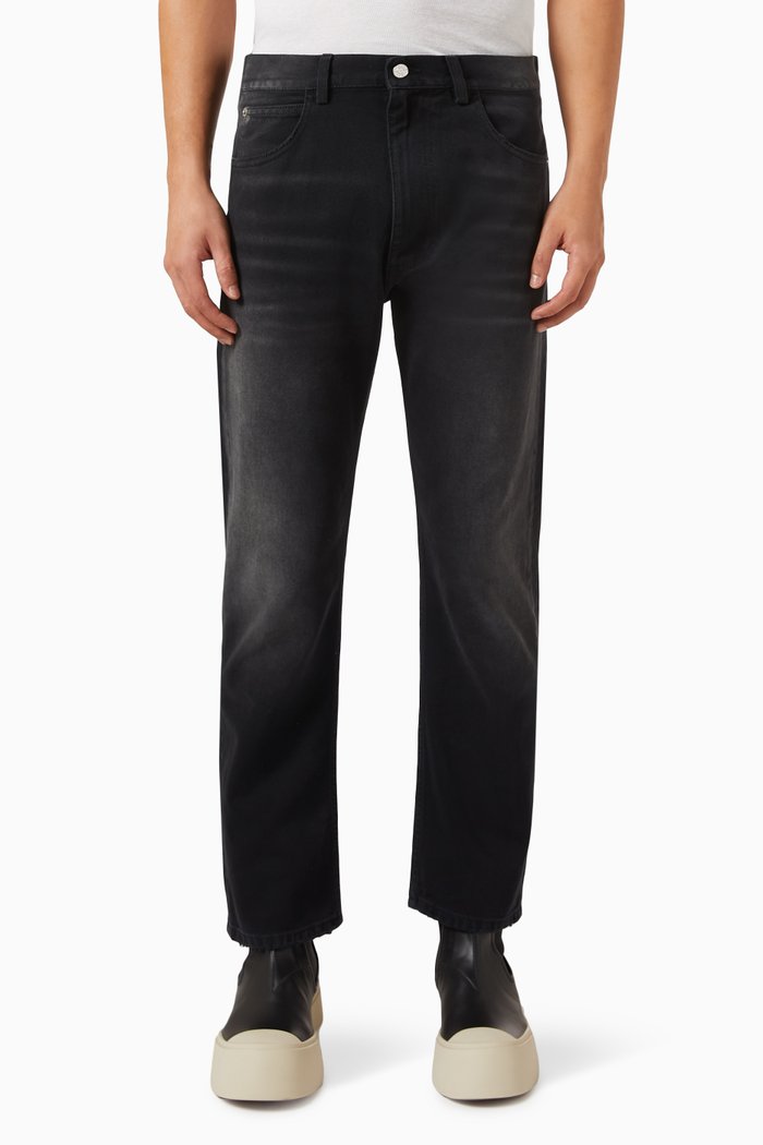 

Straight-fit Jeans in Denim, Black