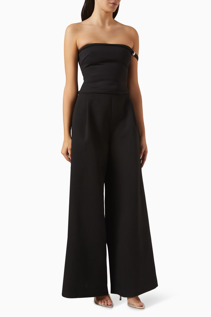 

Toke Off-the-shoulders Jumpsuit in Stretch-jersey, Black