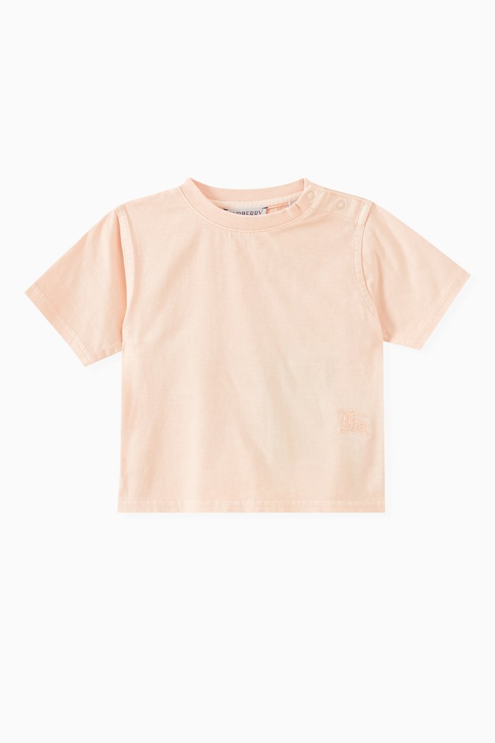 

Embroidered EKD T-shirt in Cotton, Orange