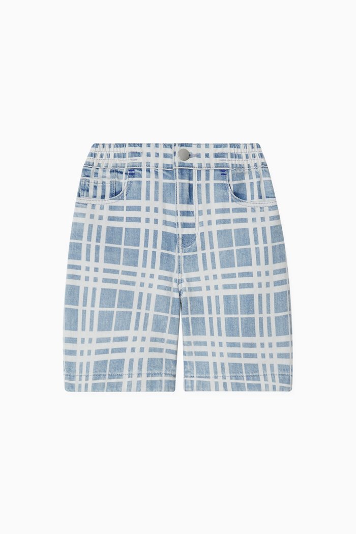 

Check Shorts in Denim, Blue