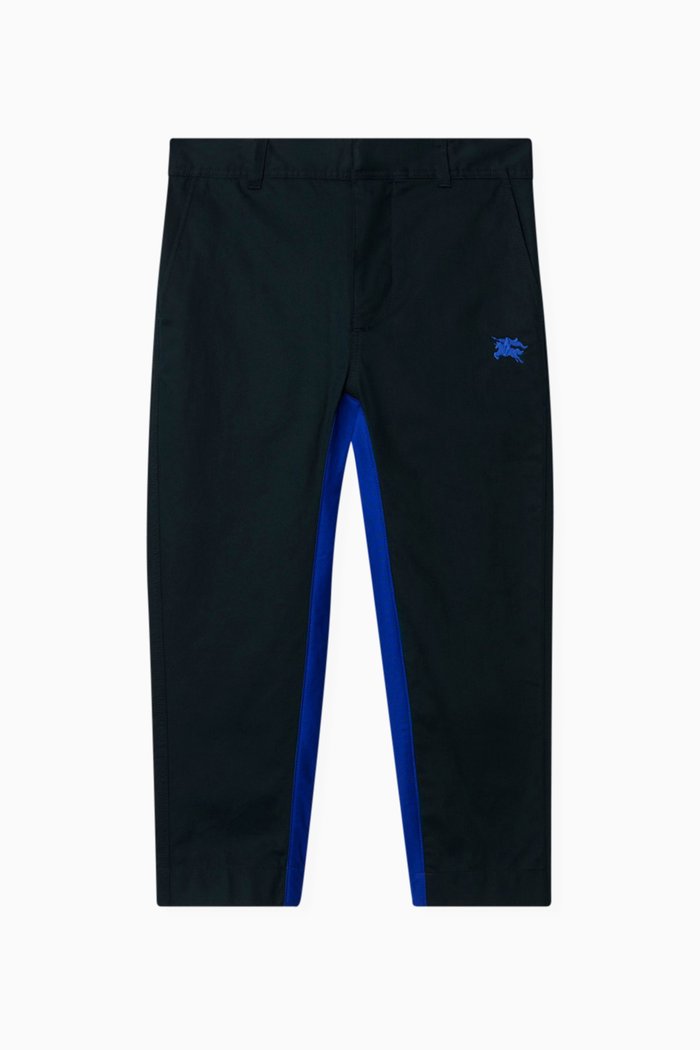 

Embroidered Logo Chinos in Cotton, Blue