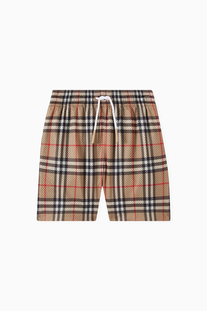 

Vintage Check Shorts in Mesh, Neutral