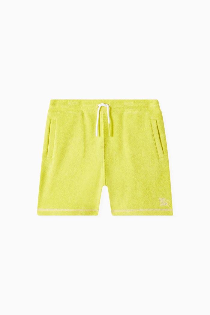 Drawstring Shorts in Cotton-blend, Yellow