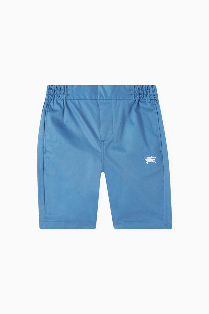 

EKD Embroidered Shorts in Cotton Twill, Blue