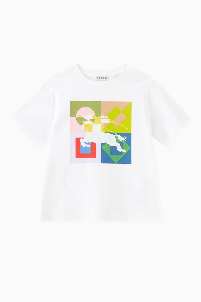 

Graphic EKD Print T-shirt in Cotton, White