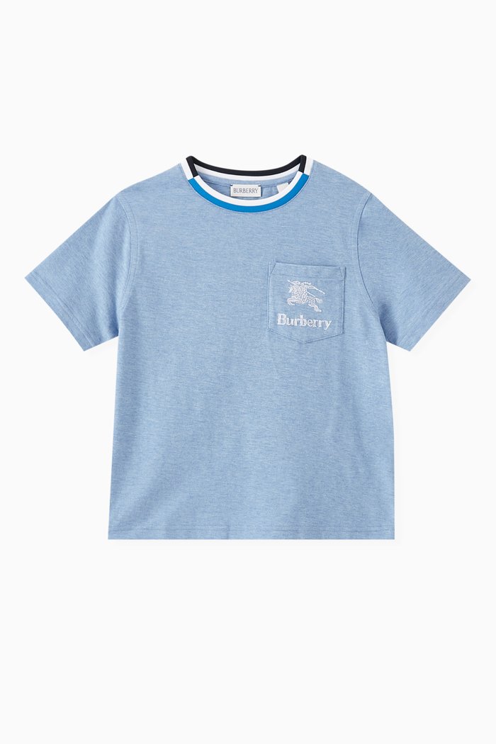 

EKD Embroidered T-shirt in Cotton, Blue