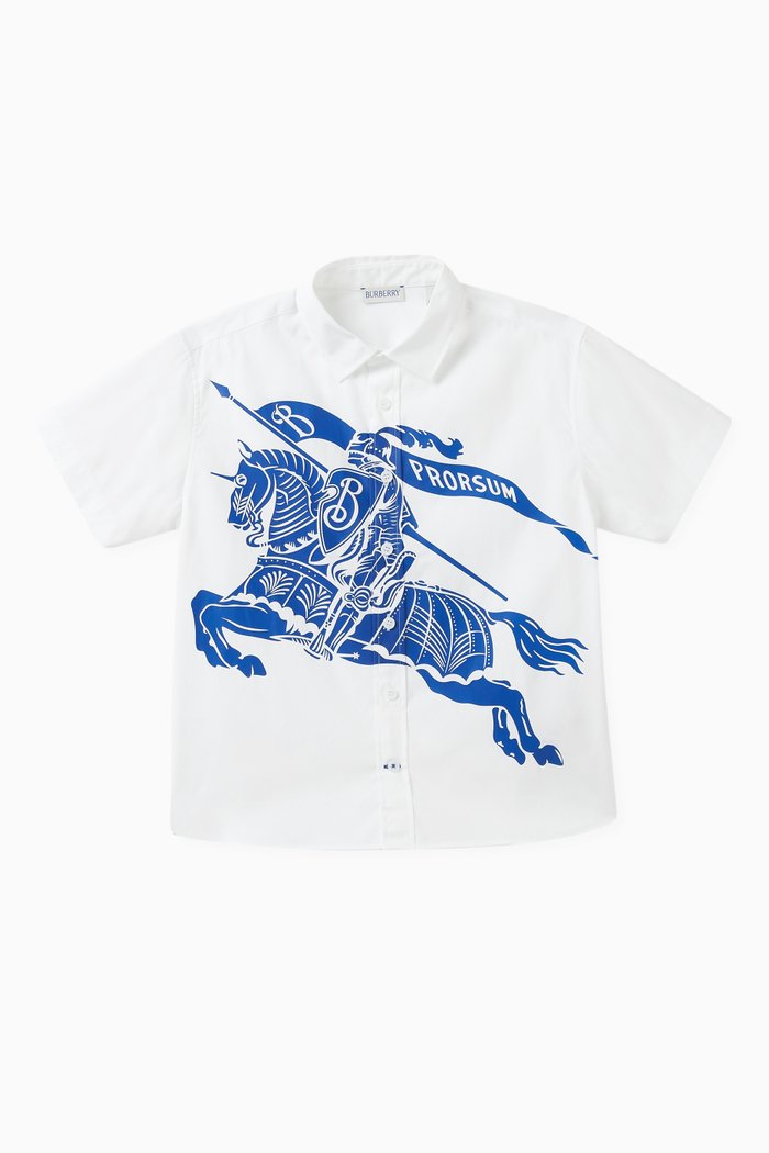 

Devon EKD Printed Shirt in Stretch Cotton-poplin, White