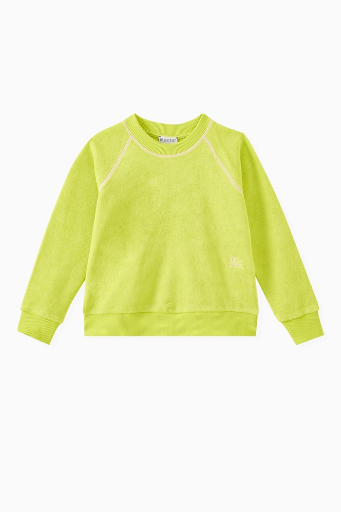 

EKD Embroidered Sweatshirt in Terry Cloth, Yellow