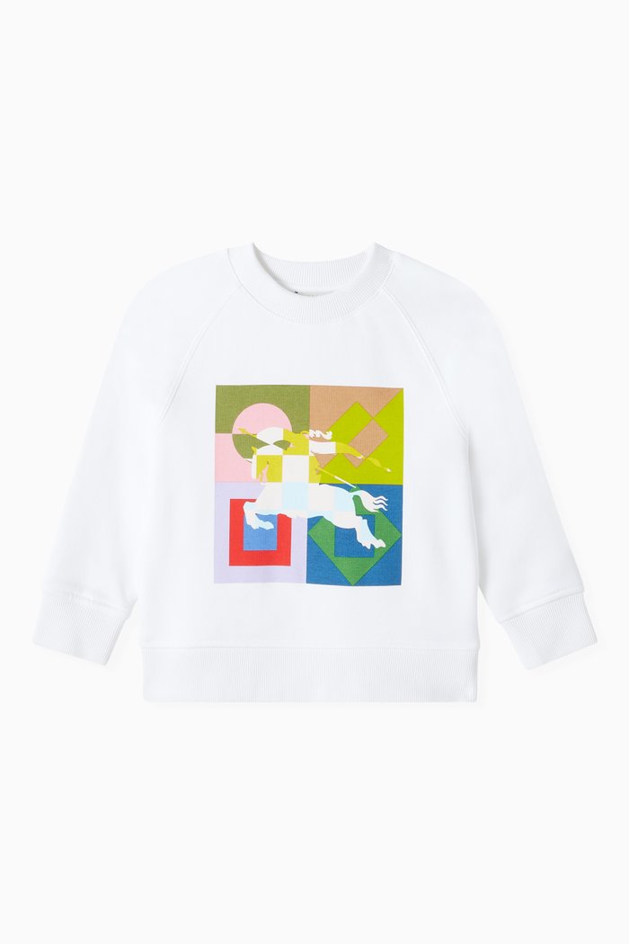 

EKD Geometric-print Sweatshirt in Cotton, White